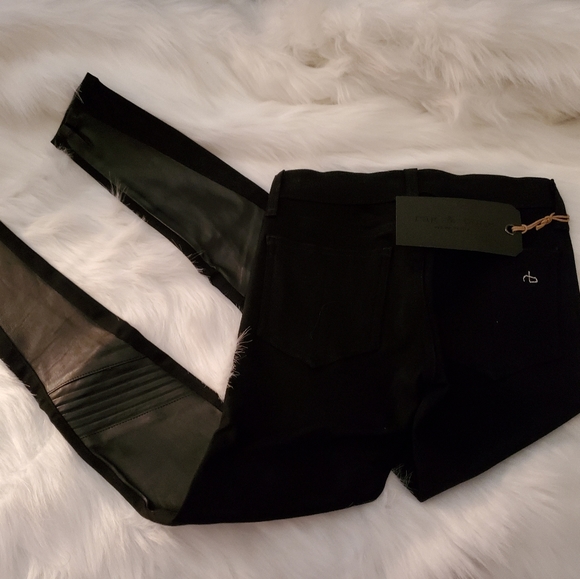 NWT Rag & Bone Blackout Leather Samurai Legging - Picture 8 of 8